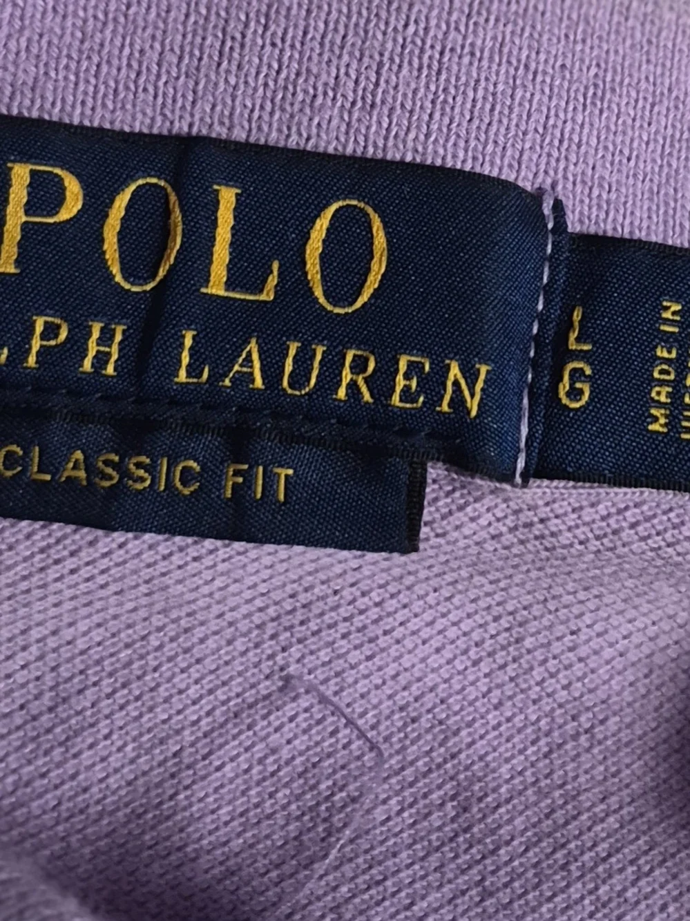 Polo by Ralph Lauren Classic Fit Lavender Cotton Polo Shirt